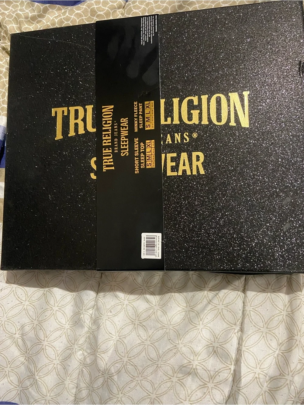 True Religion Black & Yellow Logo Pajama Set - Kids